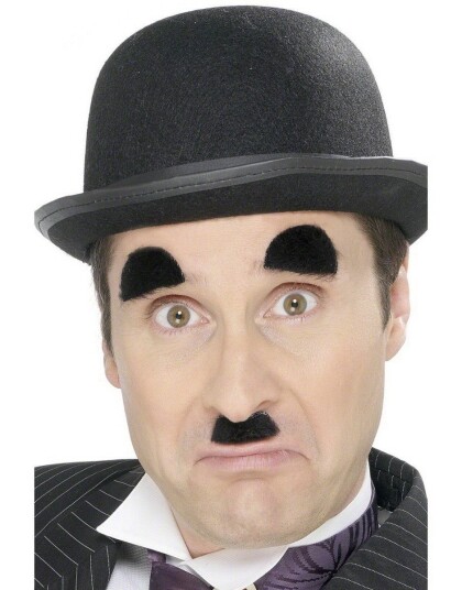 Smiffys Charlie Chaplin Inspirert Bart og Øyenbryn Smiffys Charlie Chaplin Inspirert Bart og Øyenbryn