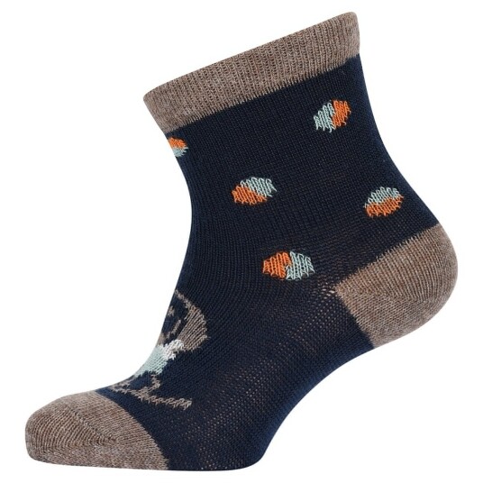 MELTON Peacoat Blue Dog fun socks 15-16