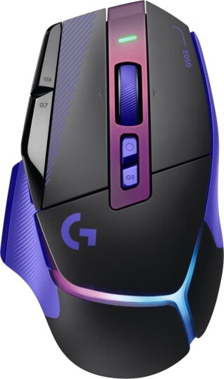Logitech G G502 X PLUS trådløs gamingmus (sort/lilla)