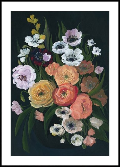 Leocadia moody bouquet Poster Plakat / 100x150cm