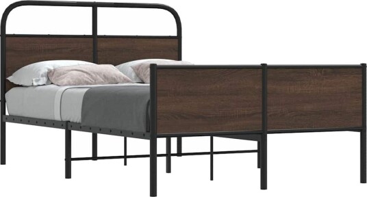  Sengeramme uten madrass brun eik 140x200 cm konstruert tre 8721158565952