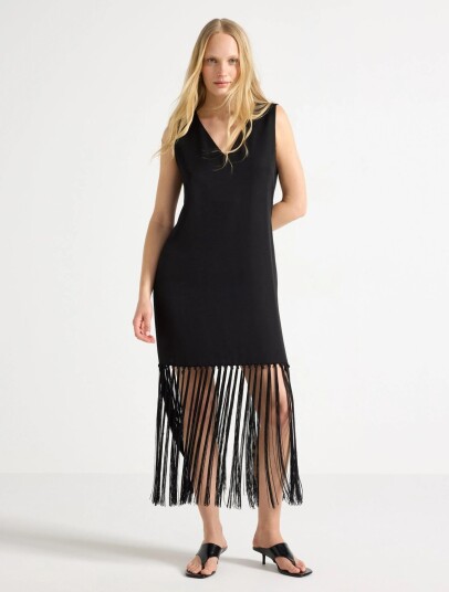 Lindex Midi Dress Black M Lindex Midi Dress Black M