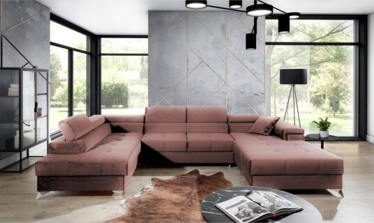 Seksjon Eltap Eduardo 337x205x88 cm Kronos 29 Rosa Venstre