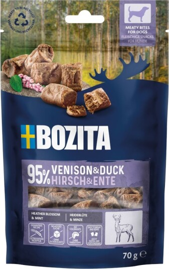Bozita Meaty Bites Med Hjort Og And 2 X 70 G 