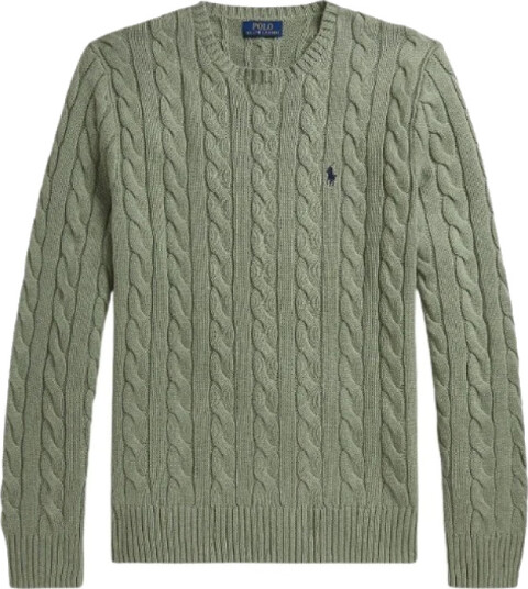 Polo Ralph Lauren Cable-Knit Cotton Sweater - Green - XL