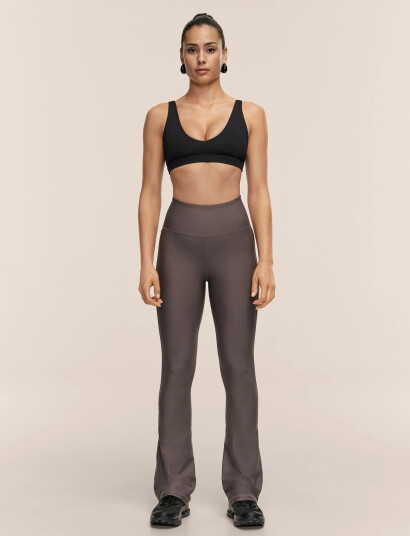 Casall Flare High Waist Pant   Grey   44