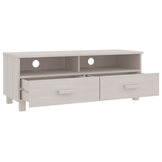 vidaXL TV-benk HAMAR hvit 106x40x40 cm heltre furu