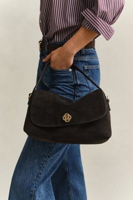 Gant Suede Slouchy Shoulder Bag   Brown   ONE SIZE