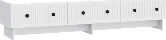 TV skap med skuff Hvit 147 x 34,5 x 30 cm Konstruert tre TV skap med skuff Hvit 147 x 34,5 x 30 cm Konstruert tre
