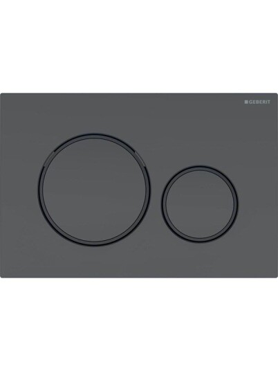 Geberit sigma20 actuator plate 246 x 164 x 12 mm dull black/black easy to clean coated