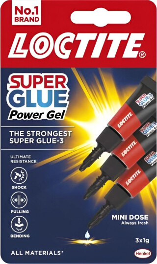 3-Pk Loctite Superlim Power Gel 3 x 1 g