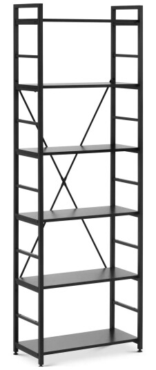 Fromm & Starck Bokhylle - 60 x 28 x 182,5 cm - 150 kg - sort 10260382 Fromm & Starck Bokhylle - 60 x 28 x 182,5 cm - 150 kg - sort 10260382