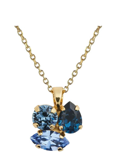 CAROLINE SVEDBOM Ana Necklace Gold Blå One Size 50 55 cm