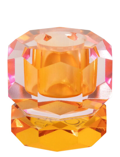C"est Bon Crystal Candle Holder Orange H4.5CM C"est Bon Crystal Candle Holder Orange H4.5CM