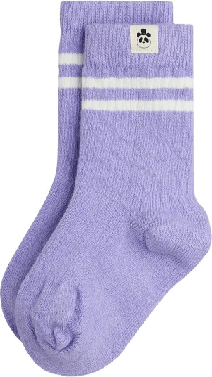 Mini Rodini Wool Rib 1 Pack Socks   Purple   32/35