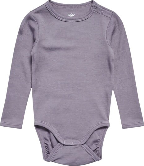 Hummel Body I/e   Ull/Viskose   HmlMini Solid   Grå Ridge   Hummel   74   Langermet Body   Lilla