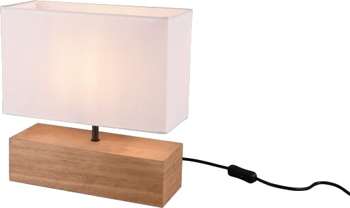 Woody Bordlampe 12 x 30 cm E27 Tre/Hvit Woody Bordlampe 12 x 30 cm E27 Tre/Hvit