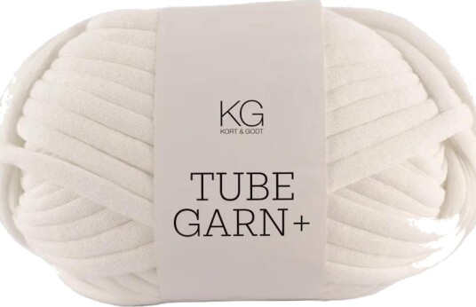 Kort og Godt Tubegarn+ 7mm Hvit 7873, 120g