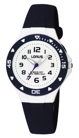 Lorus Sport, Barneklokke med stålkasse og blå silikonrem Lorus Sport, Barneklokke med stålkasse og blå silikonrem