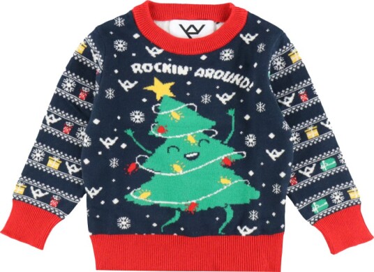 Jule Sweaters Genser Strikk Rocker rundt Jule Sweater 1 2 år (80 92) Genser Grønn Gul Hvit Marineblå Rød