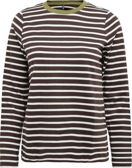 Vero Moda Maternity Vmmbopha Ls O Neck Contrast Top Jrs   CHOCOLATE TORTE   L