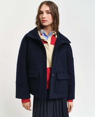 Cropped Wool Jacket EVENING BLUE L