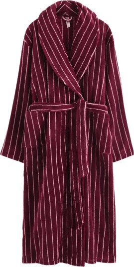 Lindex Fleece Robe DARK DUSTY RED XL