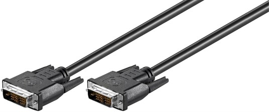 MicroConnect DVI-kabel - enkeltlenke - DVI-D (hann) til DVI-D (hann) - 2 m - tommelskruer - svart