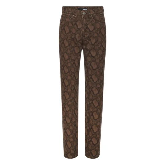 ROTATE Birger Christensen Printed Straight Jeans - Brown - 27