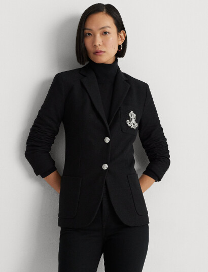 Lauren Ralph Lauren Bullion Jacquard Blazer - Black - XXL