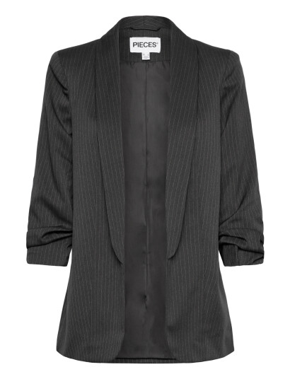Pieces Pcbosella 3/4 Pinstripe Blazer Noos Bc Black XL