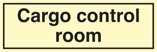 Cargo control room - Etterlysende plast HI150 - 100 x 300 mm Cargo control room - Etterlysende plast HI150 - 100 x 300 mm