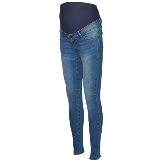 Mama;licious Medium Blue Denim Mila Slim Medium Blue Jeans Noos L