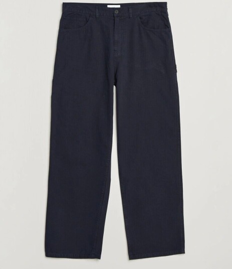 Les Deux Roi Carpenter Herringbone Pants Dark Navy