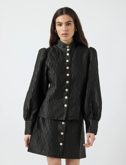 YAS Yasripple Shirt - Show - Black - 34