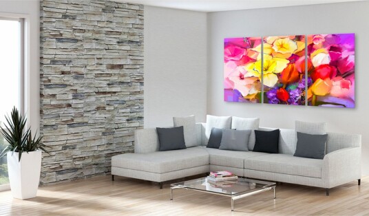 Tavle Rainbow Bouquet 120X60 Artgeist sp. z o. o.