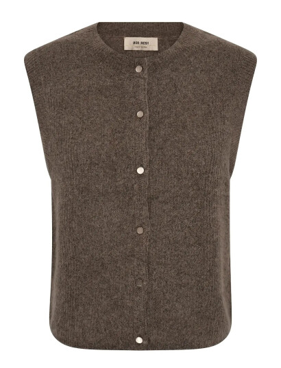 MOS MOSH Mmalmine Thora Knit Vest - Brown - M