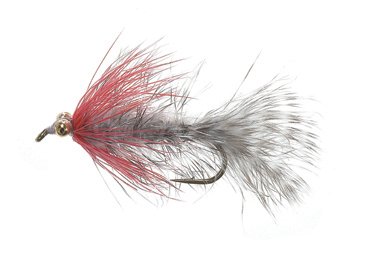 Unique Flies Frede M/Blodtud # 4 Grey/red