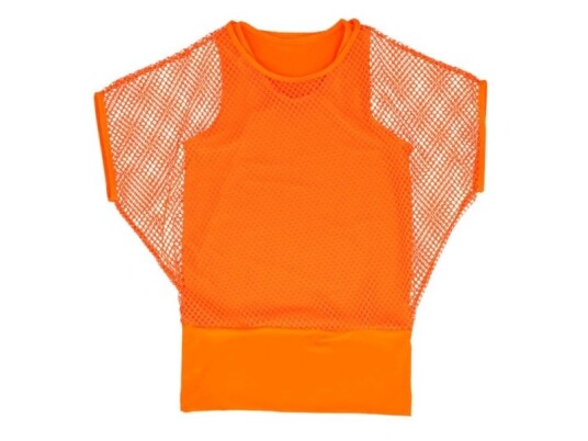Neon Orange Netbluse