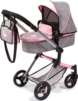 bayer Design Neo Vario kombinasjonsdukkevogn barnevogn grå / rosa med sommerfug bayer Design Neo Vario kombinasjonsdukkevogn barnevogn grå / rosa med sommerfug