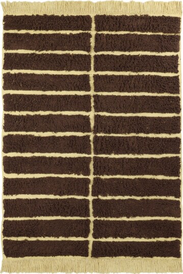 Ryetepper Ikara Natural Cotton Shaggy brun Størrelse: 240 x 340 cm