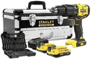 Stanley Tools Drill V20 SFMCD715D2F 18v 2x2,0ah Batterier 60nm Inkl. 50 Deler Tilbehør