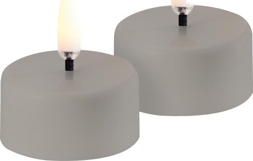 Uyuni LED telys oppladdningsbar beige 2 pk