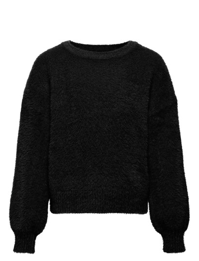 Kids Only Kognewpiumo L/S Pullover Knt Noos Black 122-128