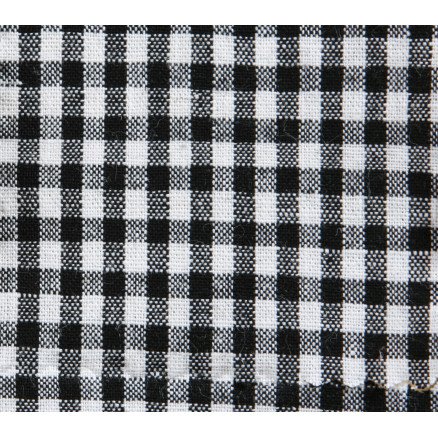 Brændgaard Textile Kjøkkenrutete 4x4mm Bomullsstoff 999 Svart 140cm 50cm