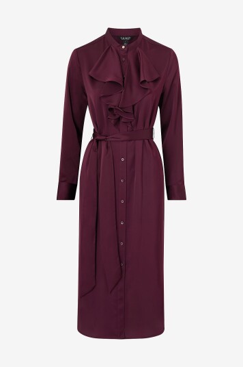 Ralph Lauren Lauren Kjole Shirt WT Charm Dress Rød