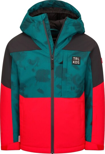 TrollKids Kids Lifjell Jacket Xt   CHILI RED/DARK CYAN   152