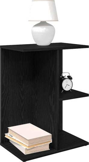  Nattbord svart eik 46,5x29x61 cm konstruert tre 8721158575319