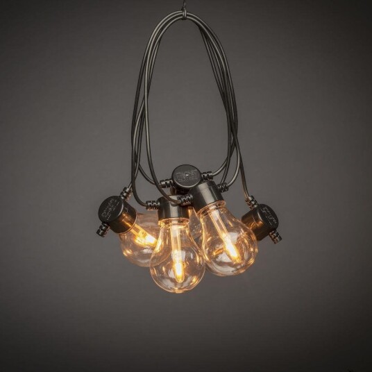 Konstsmide Lyslenke 10 amber utskiftbare LEDpærer 24V/IP44. 2391-800 1710043-01-0 1710044-01-0