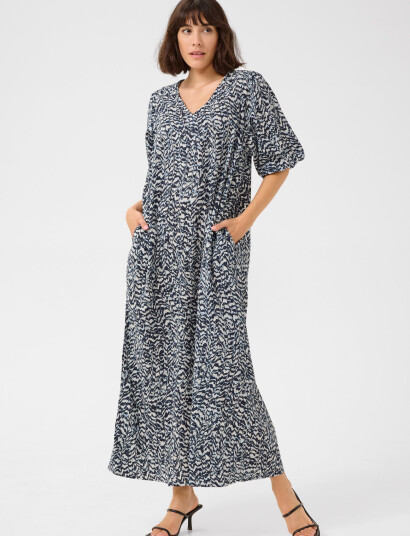 Kaffe Karuffalo Dress - Navy - 38